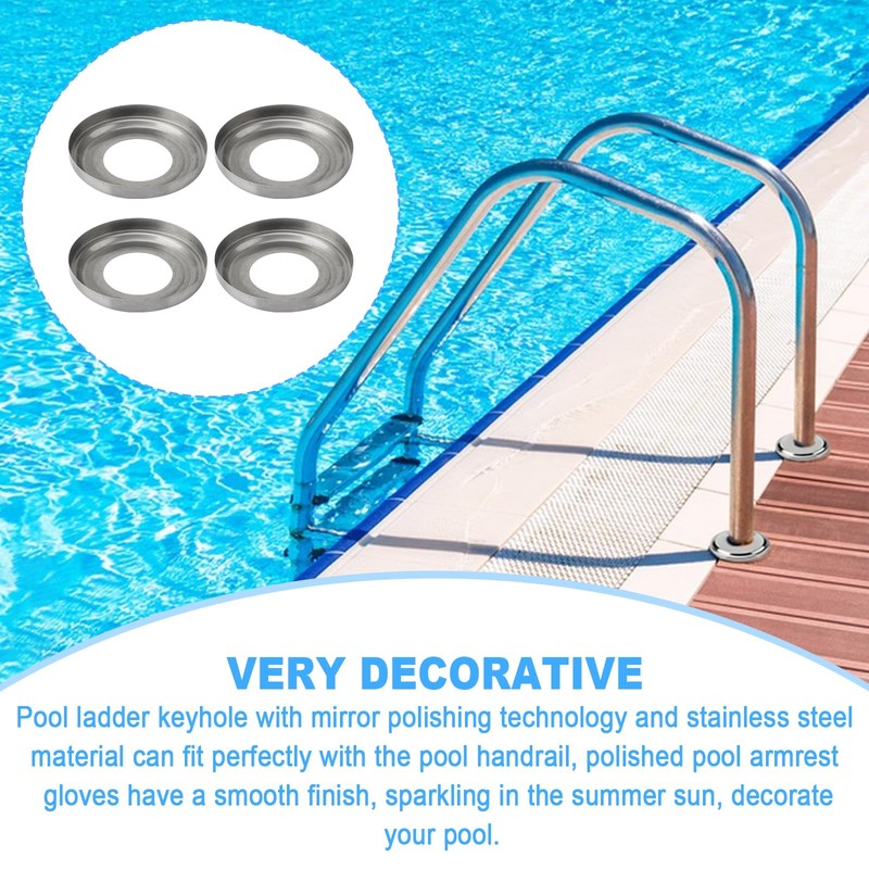 VIDABTE Pool Ladder Escutcheon Fit for 1.9" Inner Diameter Tubing