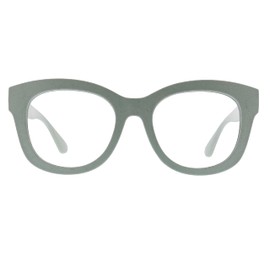 Peepers by PeeperSpecs Women's Center Stage Oversized Blue Light Blocking Reading Glasses, Mint, 51 + 0