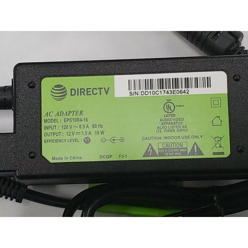 DIRECTV Genuine Directv AC Adapter Model EPS10R4-16,12V 1.5A,18W
