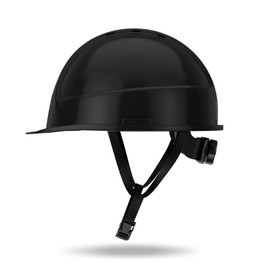 DS-SMAAT Head Protection Hard Hat 4-Point Ratchet Suspension ANSI OSHA Approved Construction Safety Helmet,Cascos de Construccion for Industrial (Black)