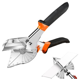 Ninnyi Miter Shears for Cutting Wood Moulding with 10 Spare Refills, Multi Angle Trunking Cutter for Beading