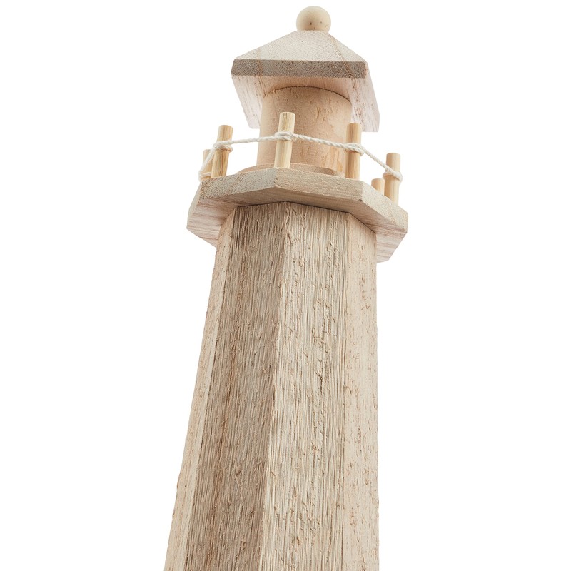 Rayher Lighthouse Wooden Height 25 cm Nautical Mediterranean Decoration Decorative