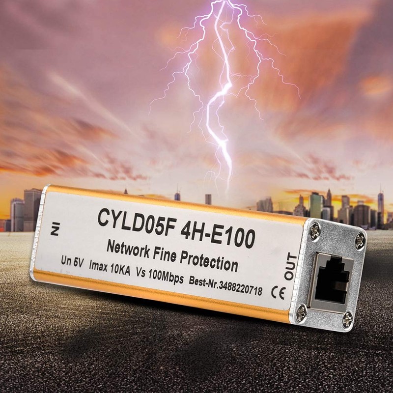 Rj45 Rj11 Adapter Ethernet Network Surge Protector Thunder Lightning Arrester