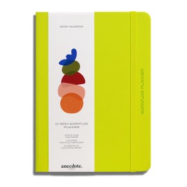 Anecdote 2025-2026 Planner: 52 Week Daily Planner, Yearly, Monthly & Weekly Workflow for Planning Your Success – Vegan Leather Hardcover, Start Anytime & Achieve your Goals - Neon Yellow