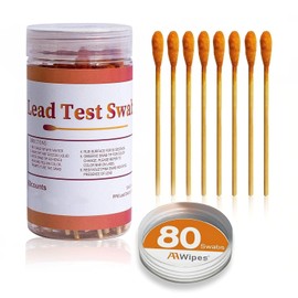 AAwipes Lead Test Swab Kit (80 Pcs Rapid Home Testing Swabs, 30-Second Results Dip in Water). Home Use, Painted, Dishes, Toys, Jewelry, Metal, Ceramics, Wood (LS80)