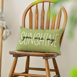 AVOIN colorlife You are My Sunshine Summer Throw Pillow Cover, 12 x 20 Inch Green Cushion Case Decoration for Sofa Couch