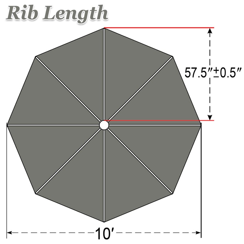 Strong Camel Replacement Patio Umbrella Canopy Cover for 10ft 8