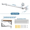 Foldable Wall Mounted Clothes Rack-44'' Long Rod&2 Bases,Stainless Steel, Heavy