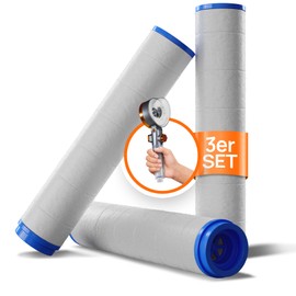 POWERLAP® Shower Head Replacement Filter, 2 in 1 PP Cotton Filter for Purified & Softer Water, Powerwash Function for Healthy Limescale & Chlorine-Free Water-Saving Shower