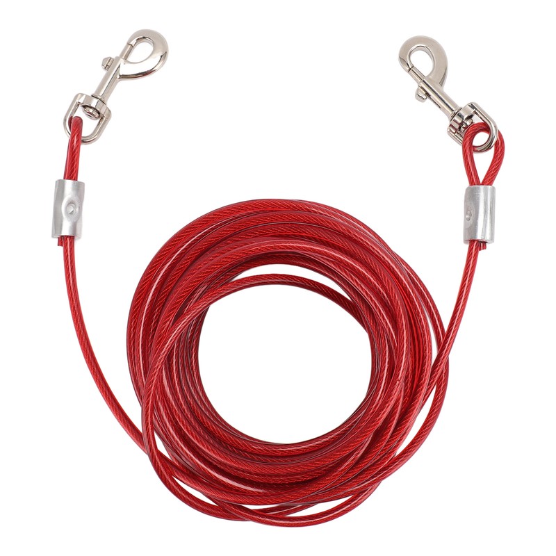 Dog Tie Out Cable Steel Wire Double Head Bite Resistant