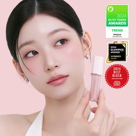 DEAR DAHLIA Petal Drop Liquid Blush 4g - [SET] Dreamy (+Pang Pang Puff)
