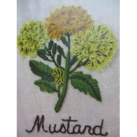 Mustard Needlepoint Embroidery Kit 4" x 5"