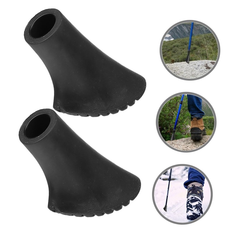 SUPVOX 30pcs Non-Slip Trekking Poles Tips Replacement Walking Poles Crutch