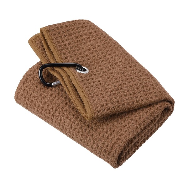 PATIKIL 16"x16" Tri-Fold Golf Towels, Waffle Pattern Towels Soft Fiber