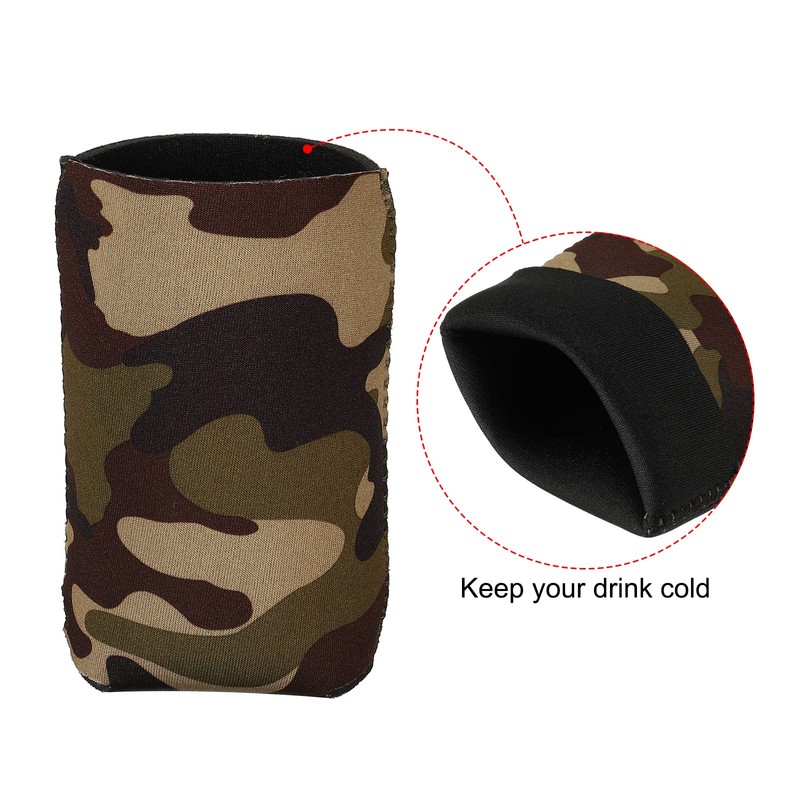 MECCANIXITY Can Cooler Sleeves Insulated Collapsible Neoprene Covers 2.6mm Thick