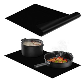 KitchenRaku 20.4 x 30.7 inch Large Induction Cooktop Protector Mat, Electric (Magnetic) Stove Burner Covers Antiscratch as Glass Top Stove Cover or Electric Stove Top