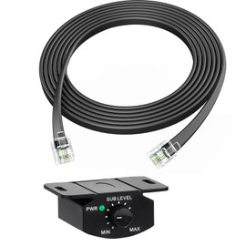 Bass Control Knob Remote Amplifier Replacement Bass Controller Car Audio Adjustable with 6-pin Extension Cord for Subwoofer - 4M/13.12FT Cable