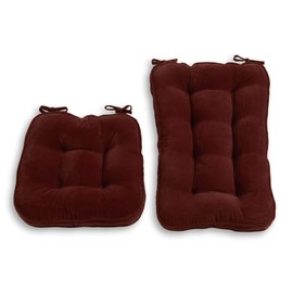 South Pine Porch Hampton Jumbo 2-pc Rocking Chair Cushion Set, Burgundy