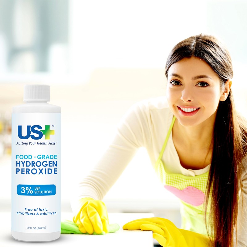 US+ Food Grade 3% Hydrogen Peroxide - Versatile All-Natural Cleaner