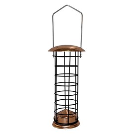 Copper Style Hanging Wild Garden Bird Suet Fat Ball Feeder