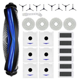 26 PCS Accessories for ECOVACS DEEBOT N30 Omni/ N30 PRO OMNI Robot Vacuum,Replacement Parts Include 1 Rubber Brush, 6 Filters, 4 Pads, 6 Dust Bag, 8 Side Brush and 1 Cleaning Brush
