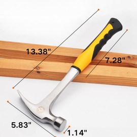 GOVNPJ Rock Hammer Rock Pick Equipment Kit, 4-Piece Geology Kit 3LB Shockproof Grip with Rock Chisels for Rock Hounding & Gem Hunting