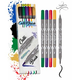 Online Calli.Brush Handlettering Brush-Pens Classic | Set of 5 brush pens | Calligraphy Set for Bullet Journal, Hand Lettering | Calligraphy tip & brush tip | Water colours | Aquarell pens