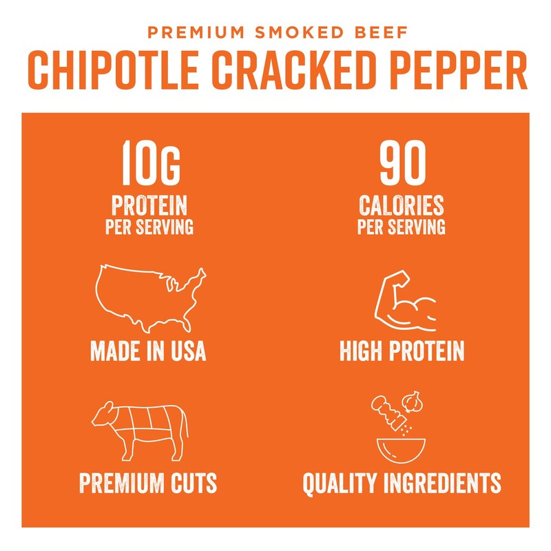 Chef's Cut Beef Jerky Meat, Chipotle Cracked Pepper (2.5 Ounce