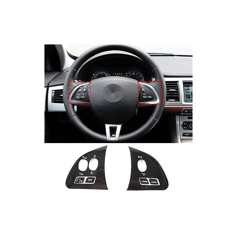 Steering Wheel Button Frame Styling Cover Trim Compatible with Jaguar