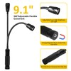 LED Work Light, Gooseneck Flashlight with Magnetic Base, Zoomable Flexible