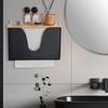 Pollock Paper Towel Dispenser with Lid,Wall Mount or Countertop,Black