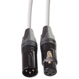 BJC XLR Cable, Canare DA202 with Neutrik BXX-Series XLRs, Suitable for Analog or AES/EBU Digital (Single Cable, Grey, 25 Foot)