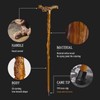 Wooden Walking Cane, Hand-Carved Wood Walking Cane for Men and