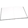 BookFactory Black Blank Notebook/Blank Book/Unruled Notebook - 96 Pages Blank