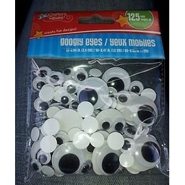 Crafter's Square - Googly Eyes - 125 pack - Assorted Sizes