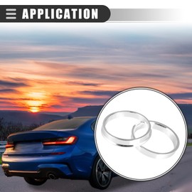 Motoforti Universal Hub Centric Rings, Wheel Bore Spacer, OD 60.1mm to ID 54.1mm, Aluminium Alloy, Silver Tone, 2pcs