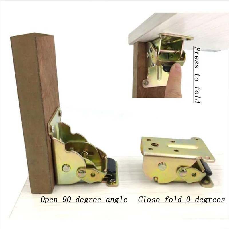 Heavy-Duty Foldable Self-Locking Hinge Sdjdhej 2-Piece 90 Degree Double Brake