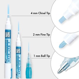 Kuretake Zig 2 Way Glue 3 Pens Set, AP-Certified, Adhesive for Kids, Artists, Crafters, Perfect for Scrapbooking, Craft, Card Making, Foil Calligraphy, Made in Japan…