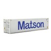 Walthers SceneMaster 40' Hi-Cube Corrugated-Side Container-Matson (Gray, Blue) 949-8263 HO