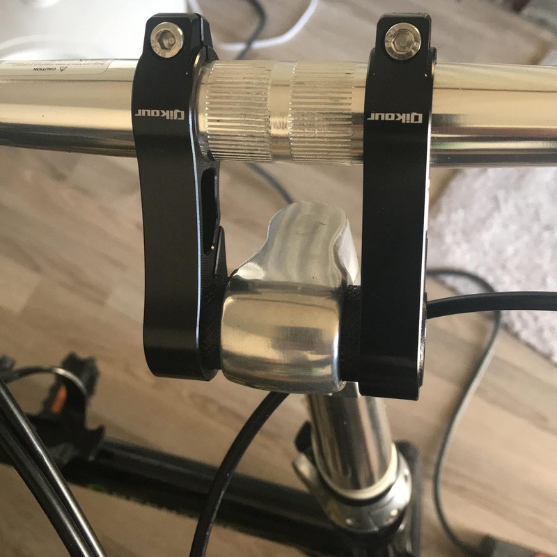 Folding Bike Stem Adjustable Double Stem 1" Handlebar Riser Adapter