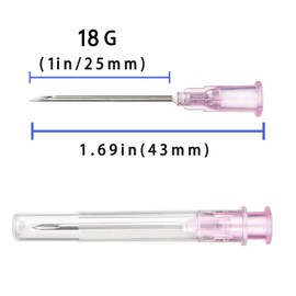 100Pack 18Ga 1 inch Needle Luer Lock Lab Dispensing Accessories for Measuring,Refilling Inks