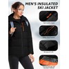 Jsslaik Women's Insulated Jacket Windproof Waterproof Thermal Hooded Ski Snowboard