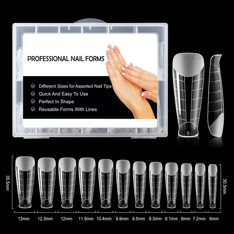 BNG Pack of 120 Nail Shapes Set Dual Shapes Tips