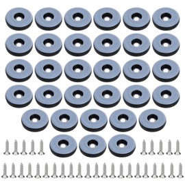 Pack of 32 Floor Gliders Diameter 22 mm Teflon Gliders for Screwing with 32 Pieces Stainless Steel Screws Chair Foot Protection Furniture Glider Set Effective Protection of Your Furniture Chairs