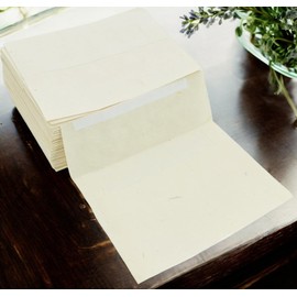 Kathmandu Valley Co. 5.5 x 7.5 inch Handmade Lokta Paper Envelopes for 5x7" Wedding Invitations, Announcements, Vintage Envelopes. Made in Nepal. (100 Pack)
