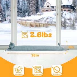 NABOWAN Under Door Draft Stopper 38 inch - Adorable Cat Heavy Duty Under Door Draft Blocker for Door & Window, Animal Draft Stoppers for Bottom of Door