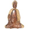 Brave Wings Hand Carved Wooden Decoration ~ Meditating Man 10.5cm