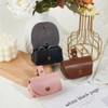 SUPERFINDINGS Black Dog Ring Carrier PU Leather Wedding Ring Cushion