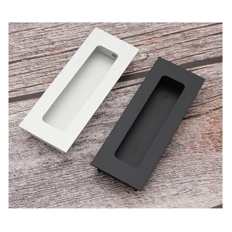 Dreneco 4pcs Aluminium Alloy Recessed Handle Sliding Door Cupboard Wardrobe