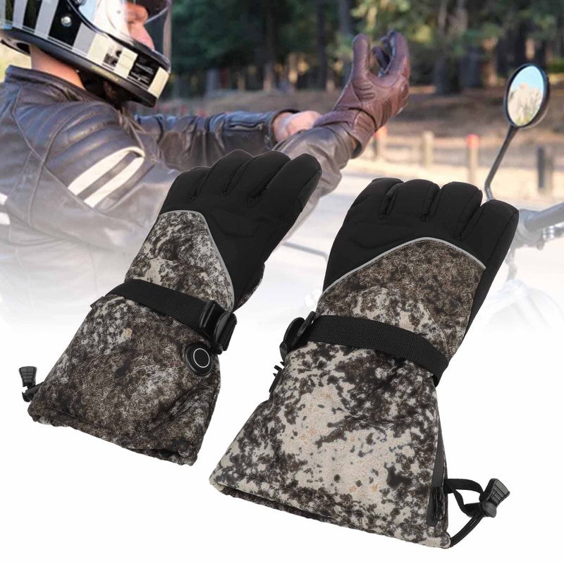 Electric Thermal Gloves Polyester Adjustable Temperature Anti Slip Touch Screen